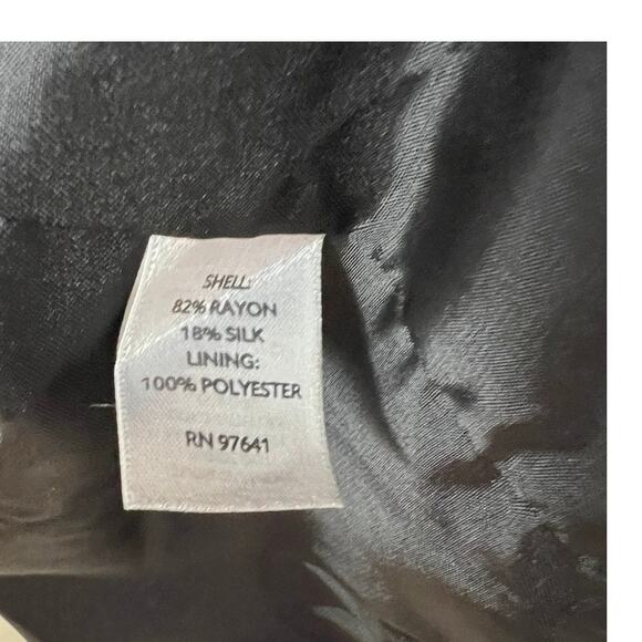 NWT J. Jill Silk Blend Velvet Jacket Mandarin Collar Black Size Women Petite XL - Picture 4 of 6